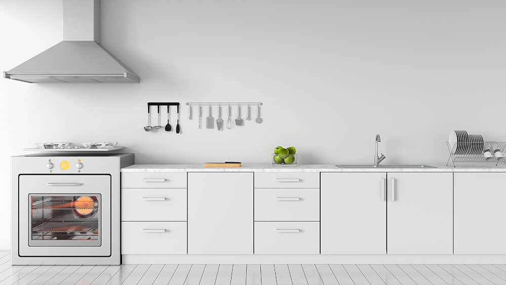 Spot ventilation in a cozy kitchen.