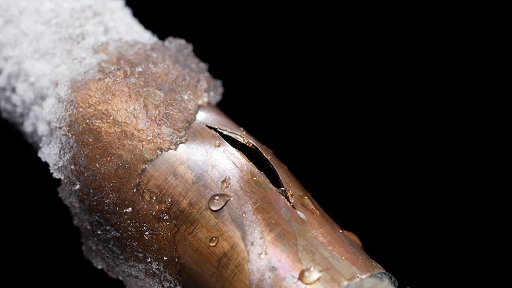 Reason why pipes freeze in winters.