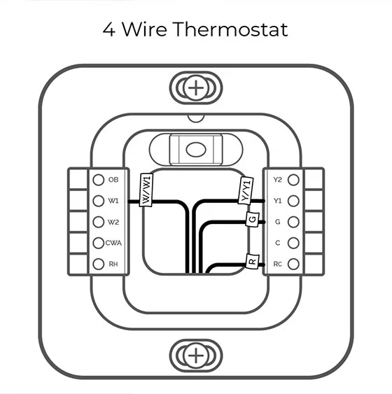 4 wire thermostat wiring configuration