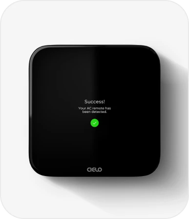 Cielo Breez Edge showing a success message indicating that the AC remote has been detected