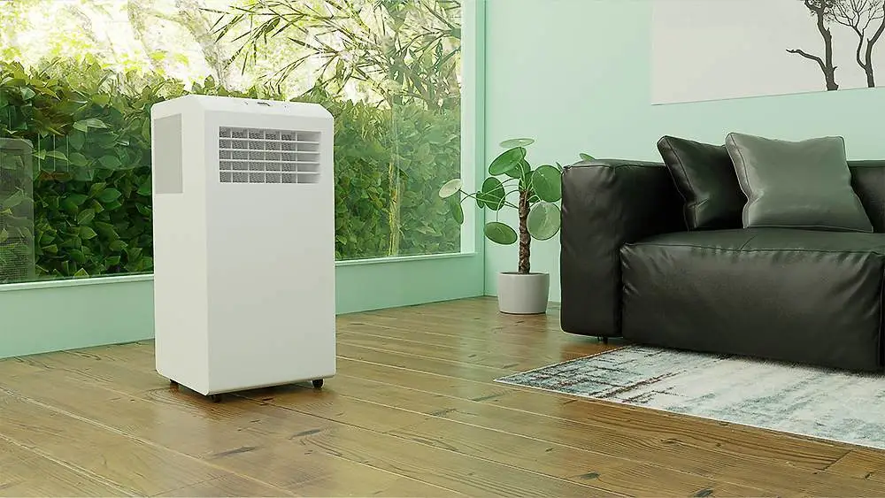 Portable heat pump to warm up a garage