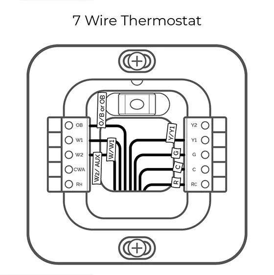 7 wire thermostat wiring configuration