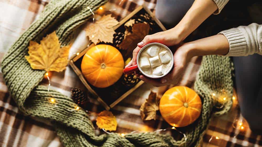 Hot beverages in winter.