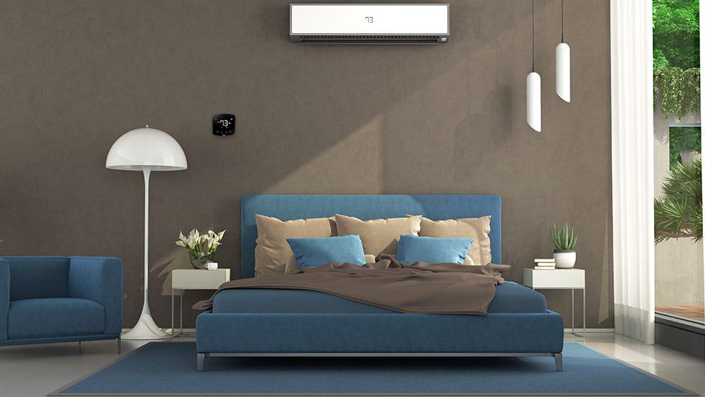 Bedroom mini split with Cielo Breez Plus.
