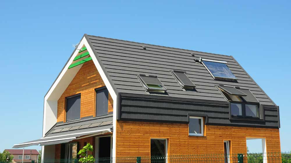 modern house for passive heating