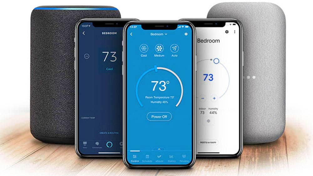 Cielo Breez controllers are compatible with Google Assistant and Amazon Alexa.
