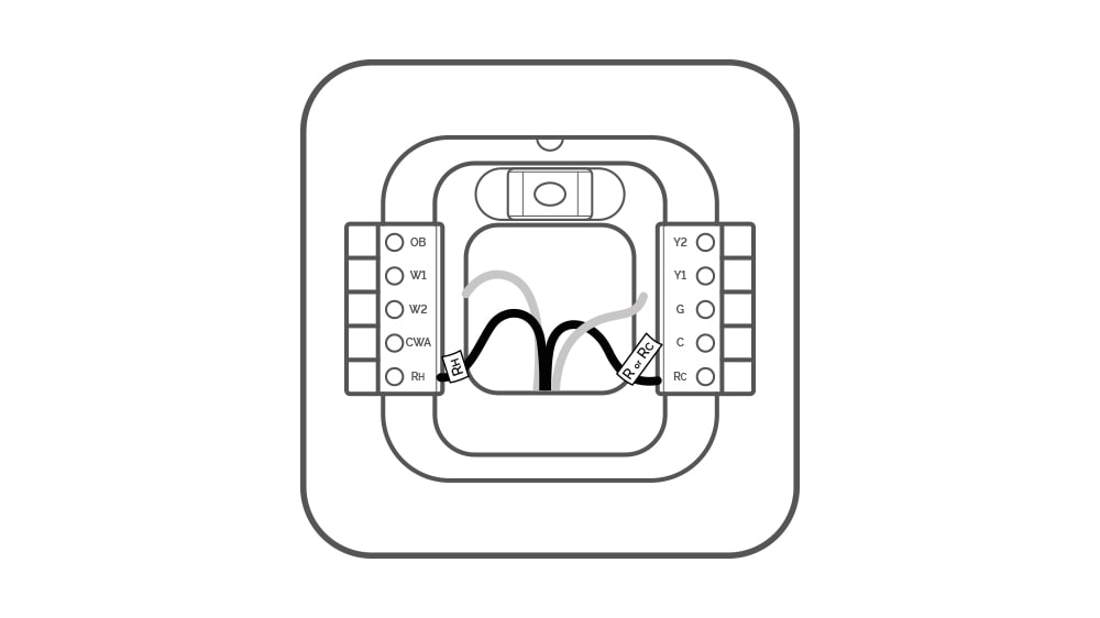 smart thermostat wires connected