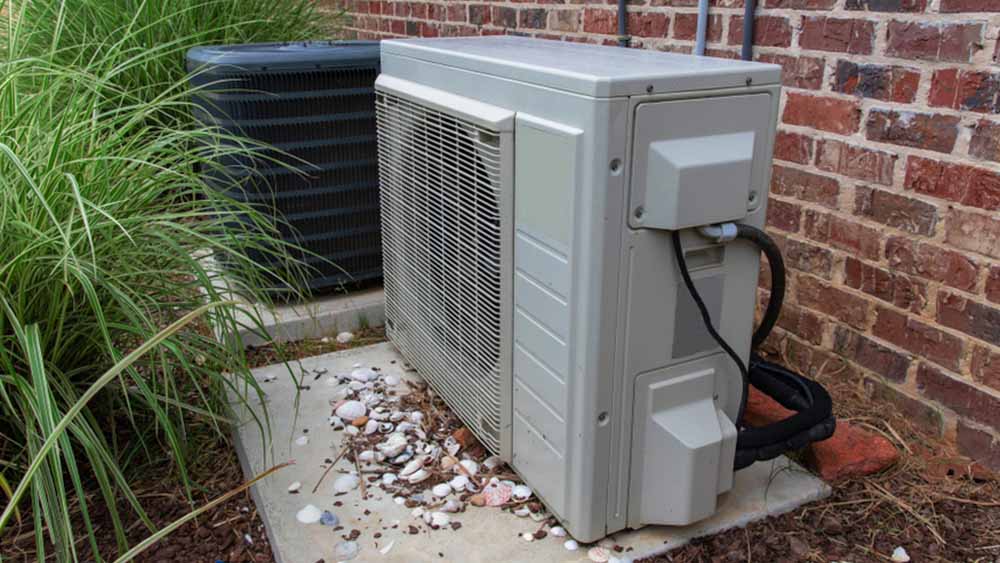Dirty outdoor unit of an AC.