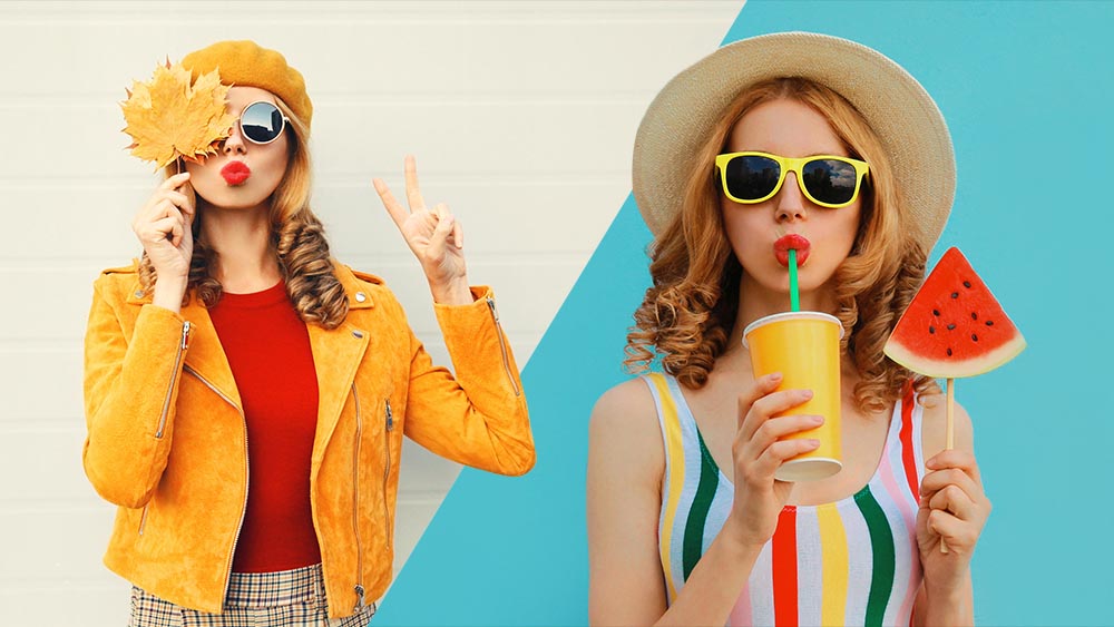 2 women drinking a cold, refreshing drink