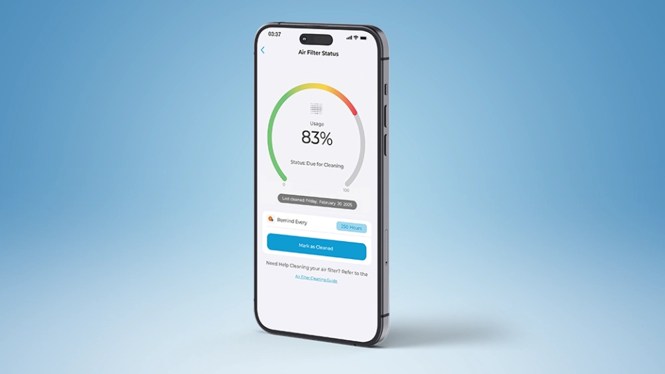 Air filter status Cielo Home app