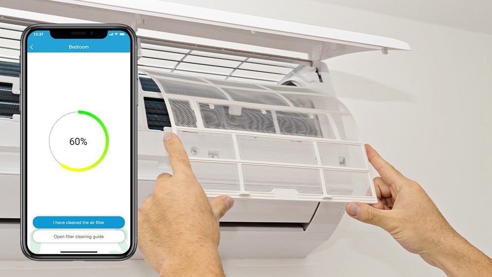 Ailr filter status on Cielo Home App