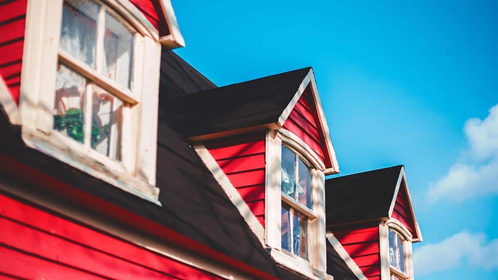 Windows of the building.