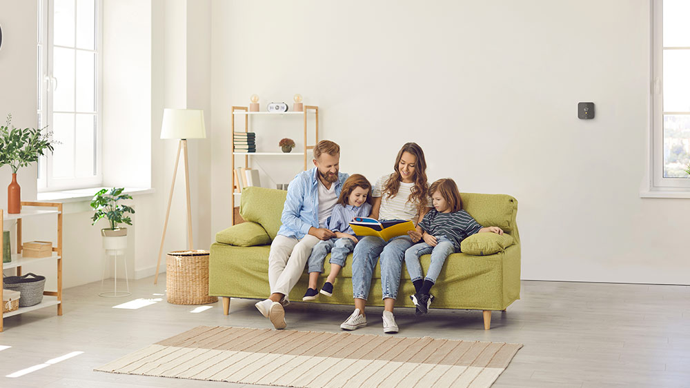 family sitting enjoying comfortable temperature