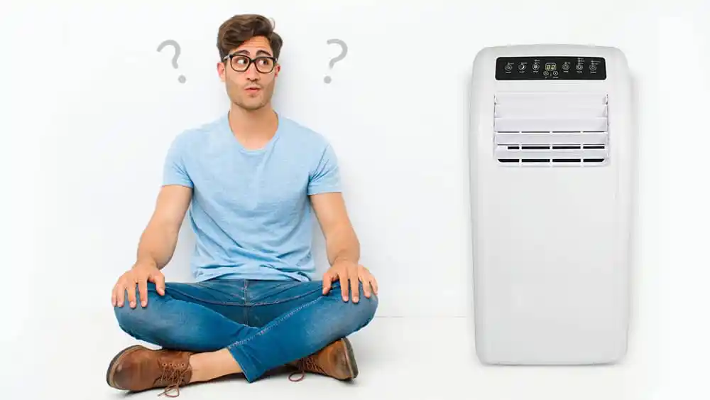 Man thinking to buy a heat pump.