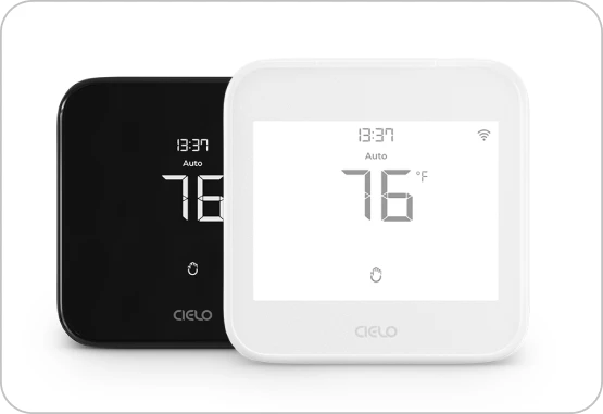 Cielo Smart Thermostat Eco in black and white