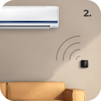 Cielo Breez Edge interacts with a mini-split via infrared signals