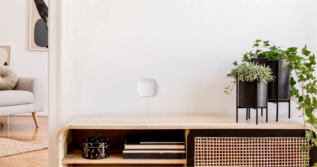 Cielo breez lite in white on a wall