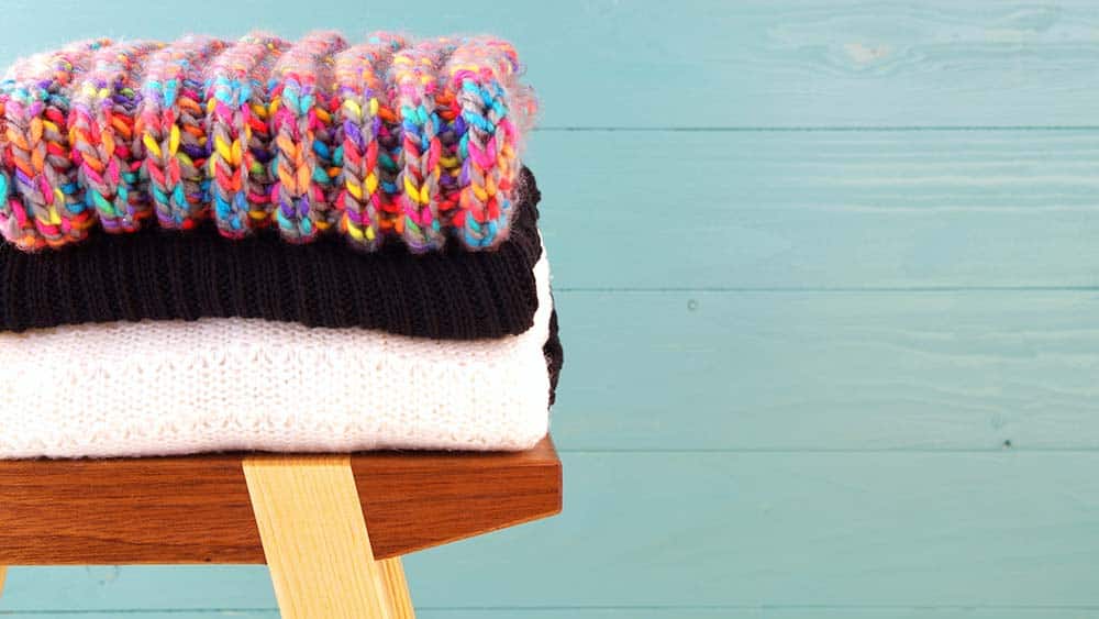 stay warm in winter with layers of warm clothes