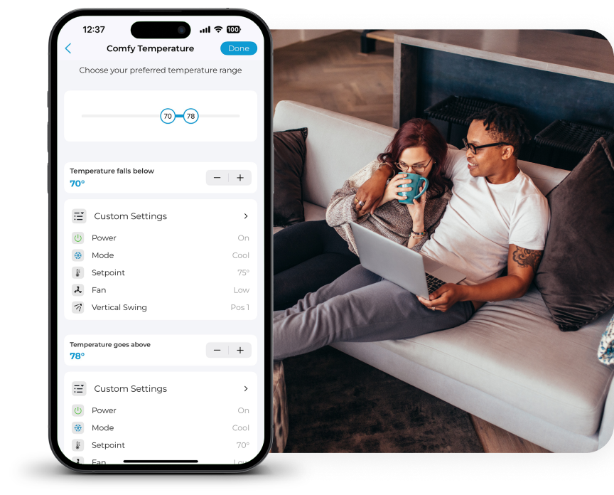 Comfy mode on cielo home app