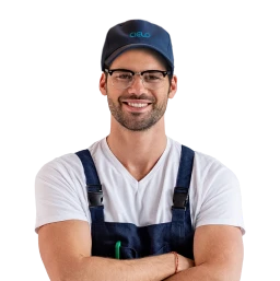 A hvac professional smiling after becoming a cielo registered pro