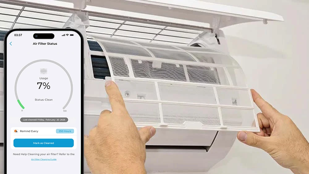 ac air filter status on cielo home app